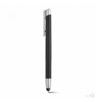 Bolígrafo Promocional Acabado Metalizado con Puntero Táctil Color Negro