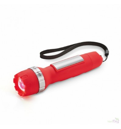Linterna para Publicidad con LED Recargable por USB Color Rojo