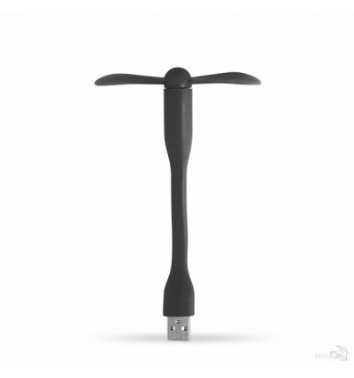 Mini Ventilador Portátil Promocional con Conexión USB Color Negro