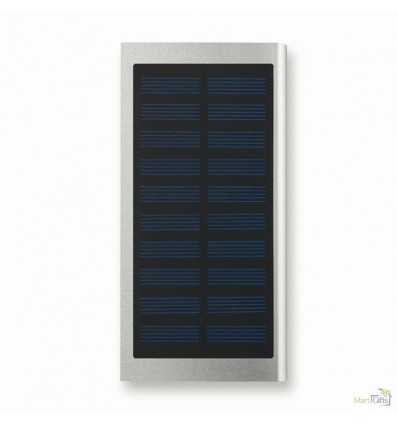 Power Bank Solar de Aluminio con Indicador de Luz Promocional