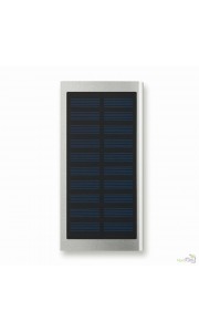 Power Bank Solar de Aluminio con Indicador de Luz