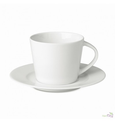 Taza de Cerámica para Cappuccino Personalizada Color Blanco