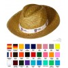 Sombrero de Paja para Fiestas Personalizado - Colores de la Cinta