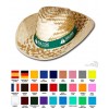 Sombrero de Paja para Eventos - Colores de la Cinta