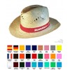 Sombrero de Paja Personalizado Tejano - Colores de la Cinta