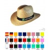 Sombrero de Paja Merchandising Tejano - Colores de la Cinta