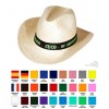 Sombrero de Paja Tejano Barato con Logo - Colores de la Cinta