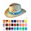 Sombrero de Paja Tejano Estilo Cowboy - Colores de la Cinta