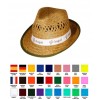 Sombrero de Paja Personalizado estilo Borsalino - Colores de la Cinta