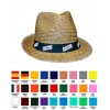Sombrero de Paja Publicitario estilo Borsalino - Colores de la Cinta