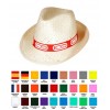 Sombrero de Paja para Fiestas estilo Borsalino - Colores de la Cinta