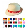 Sombrero de Paja Premium estilo Borsalino de Publicidad - Colores de la Cinta