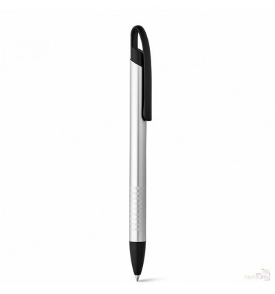 Bolígrafo de Aluminio con Clip Grande para Merchandising color Cromado Satinado