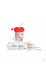 Vaso de Viaje Infantil para Colorear 200 ml