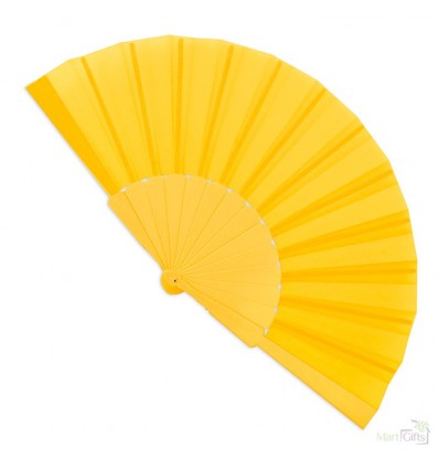 Abanico de Plástico para Publicidad para Regalo Personalizado Color Amarillo