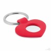 Llavero de Silicona en forma de Corazón Personalizado color Rojo