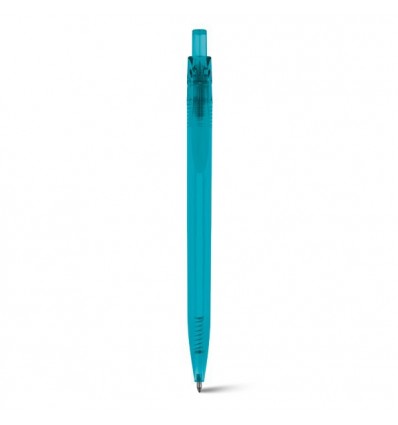 Bolígrafo Promocional de Plástico Transparente Azul Claro