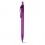 Bolígrafo Promocional de Plástico Transparente con Logo color Violeta
