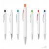 Bolígrafo Blanco con Pulsador de Color Personalizado