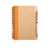 Libreta y Bolígrafo Reciclados Personalizada Color Naranja