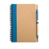 Libreta y Bolígrafo Reciclados para Publicidad Color Azul