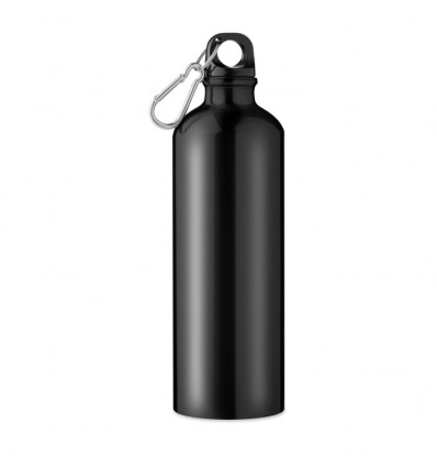 Botella de Aluminio con Mosquetón promocional Color Negro