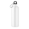 Botella de Aluminio con Mosquetón para publicidad Color Blanco