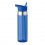 Botella de tritan con Pajita Plegable publicitaria Color Azul Transparente