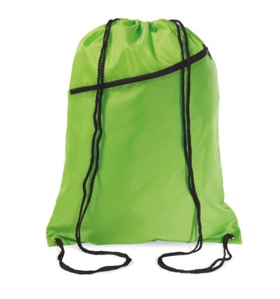 Mochila Grande con Cordones Promocional Color Verde Lima