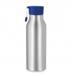 Botella de Aluminio con Correa de Silicona Publicitaria Color Azul Royal