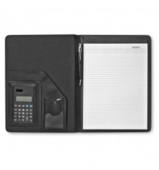Portafolios A4 con Calculadora Solar Publicidad Color Negro