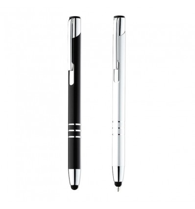 Bolígrafo de Aluminio Stylus con Pulsador de Publicidad