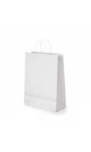 Bolsa de Papel Kraft Blanco de 24x9x31 cm