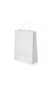 Bolsa de Papel Kraft Blanco de 32x11x39 cm