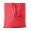Bolsa de Algodón de Colores con Fuelle para la Compra personalizada Color Rojo