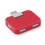 Hub USB con 4 Puertos en ABS Publicitario Color Rojo