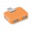 Hub USB con 4 Puertos en ABS para Publicidad Color Naranja