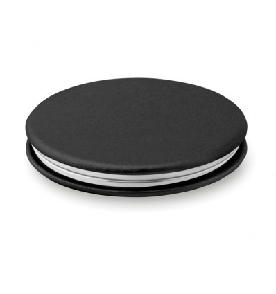Espejo Circular Doble con Cierre Magnético Personalizado Color Negro