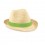 Sombrero de Paja con Cinta de Color Verde Publicitario