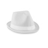 Sombrero de Paja de Color Blanco con Cinta Blanca