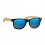 Gafas de Sol Vintage con Patillas de Bambú Personalizada Color Azul