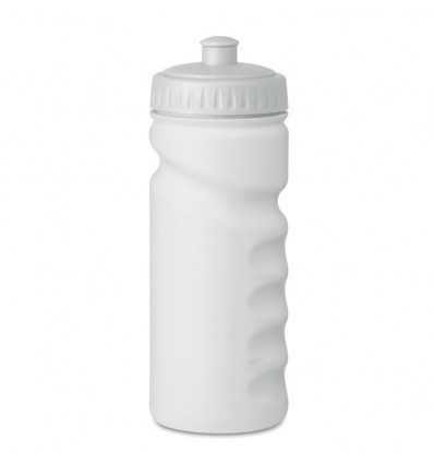Botella de deporte de plástico opaco 500ml publicitaria Color Blanco