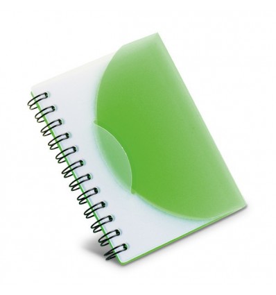 Bloc de Notas con tapa Translúcida para Logo de Empresa Color Verde Claro