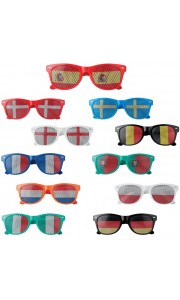 Gafas con banderas de varios colores