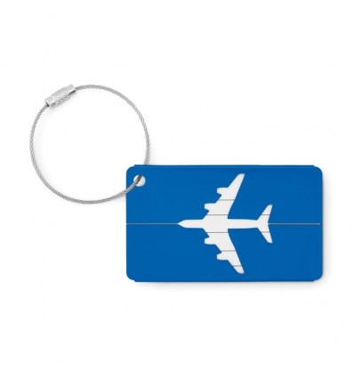 Identificador avión de aluminio para maleta barato Color Azul Royal