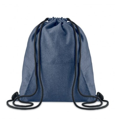 Mochila saco en fibra polar con bolsillo personalizada Color Azul
