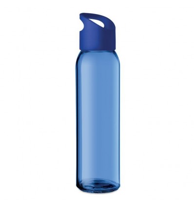 Botella de cristal con asa 470 ml para merchandising Color Azul Royal