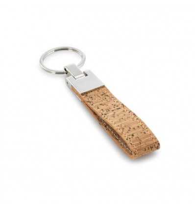 Llavero de Corcho y Metal Personalizado Color Natural