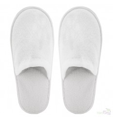 Zapatillas de hotel de algodón con logo Color Blanco