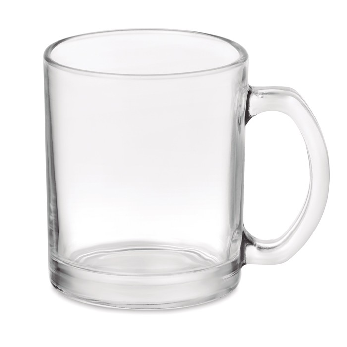 Comprar taza cristal con sonrisa en la base 230 ml publicitaria